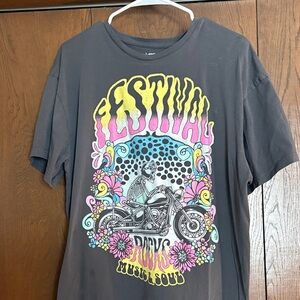 Modern Lux Grey Oversized Graphic Tee